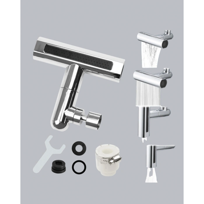 360° Dönebilen Musluk Başlığı 4 Fonksiyonlu Su Tasarruflu ve Dayanıklı