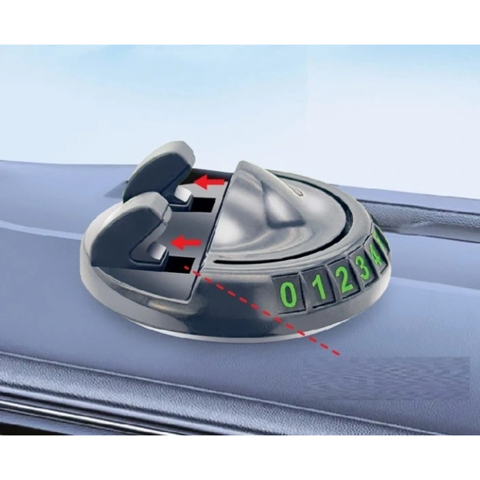 360° Dönebilen Yapışkanlı Numaratörlü Araç Telefon Tutucu (5047)