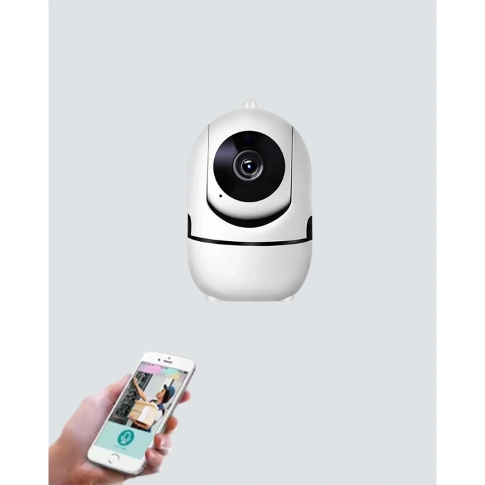 360° Dönen Akıllı WiFi Kamera – Uzaktan Kontrol ve İki Yönlü Ses Özellikli