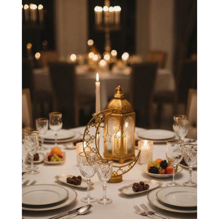 3D Hilal Dekorasyonu Özel Baskı Premium Tasarım