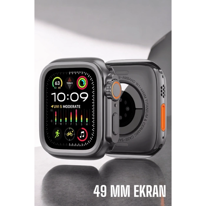 45 MM Gri Kasa Ultra Akıllı Saat Sesli Görüşme, Sağlık Takibi, Suya Dayanıklı