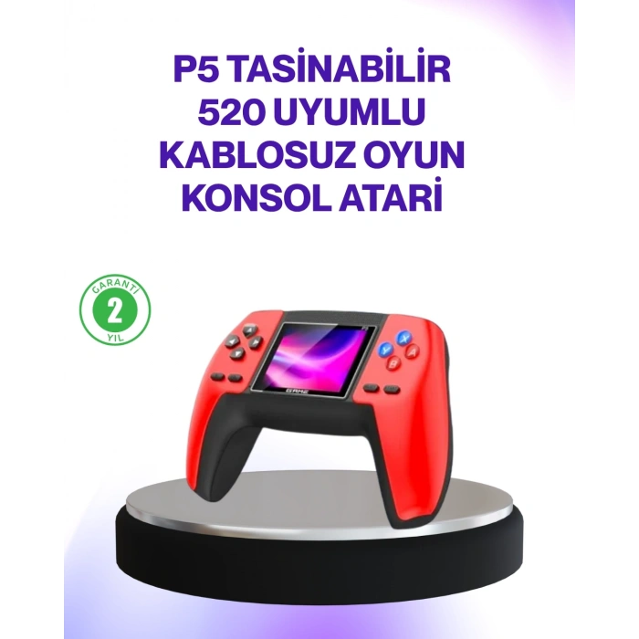 520 Klasik Oyunlu P5 Retro Elde Taşınabilir Konsol