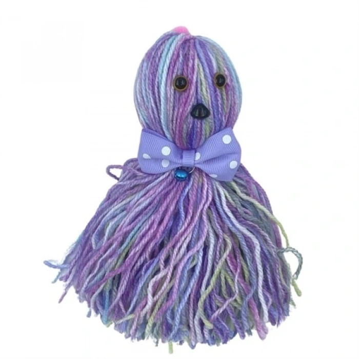 Ahtapot Şekilli Zilli Ve İpli Rengarenk Püsküllü Sevimli Kedi Oyuncağı (5047)