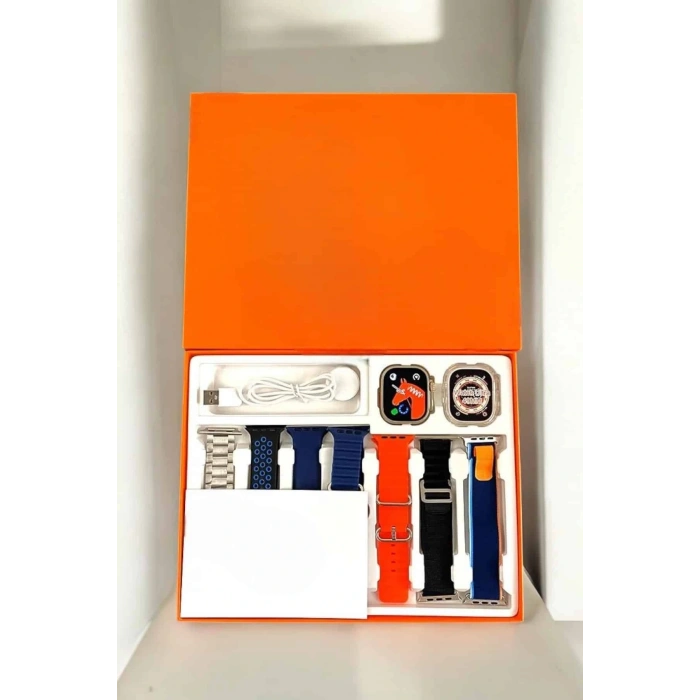 Akıllı Saat 7 Kordonlu Metal,Plastik Ve Hasır Kordon Seçeneği