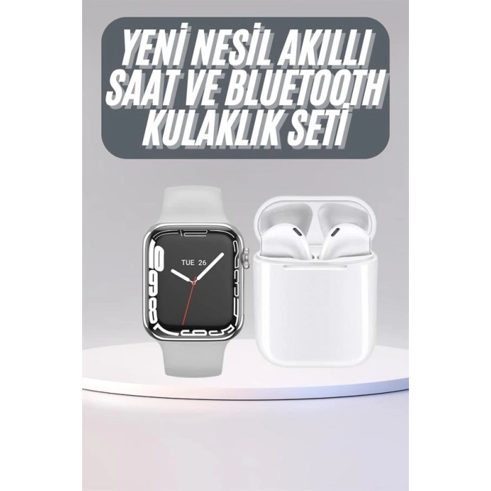 Akıllı Saat Kulaklık Hediyeli Uyku ve Sağlık Takibi Yapabilen Uzun Ömürlü