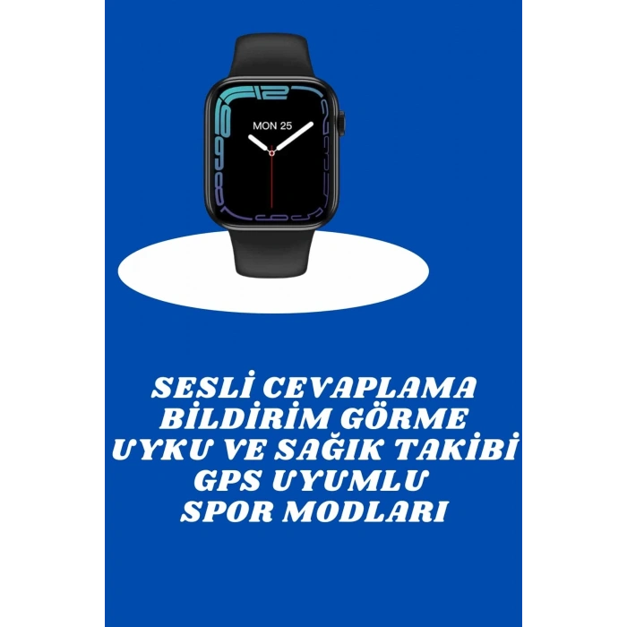 Akıllı Saat Nabız Ölçebilen Adımsayar Kalori Hesaplama Tema Değiştirme GPS Uyumlu