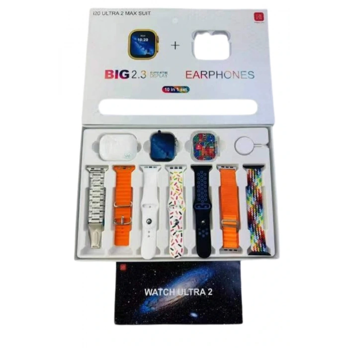 Akıllı Saat ve Air Pro Kulaklık 7 Kordonlu Çok Fonksiyonlu İkili Set