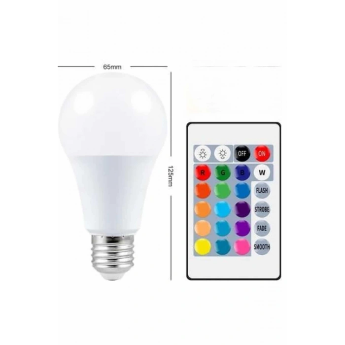 Ambiyans Aydınlatma RGB Led Lamba Kumandalı Renk Değiştirebilen