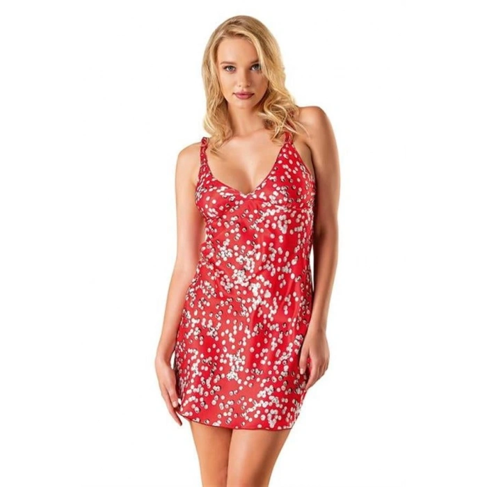 Arias Closet Desenli Saten Gecelik 8145