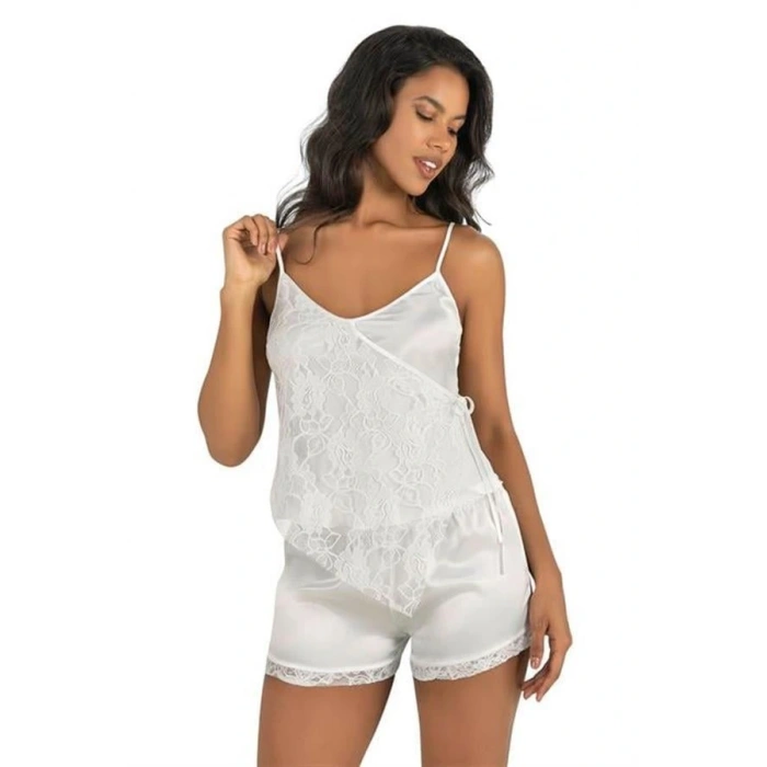 Arias Closet Ekru Saten Şort Takımı 9204