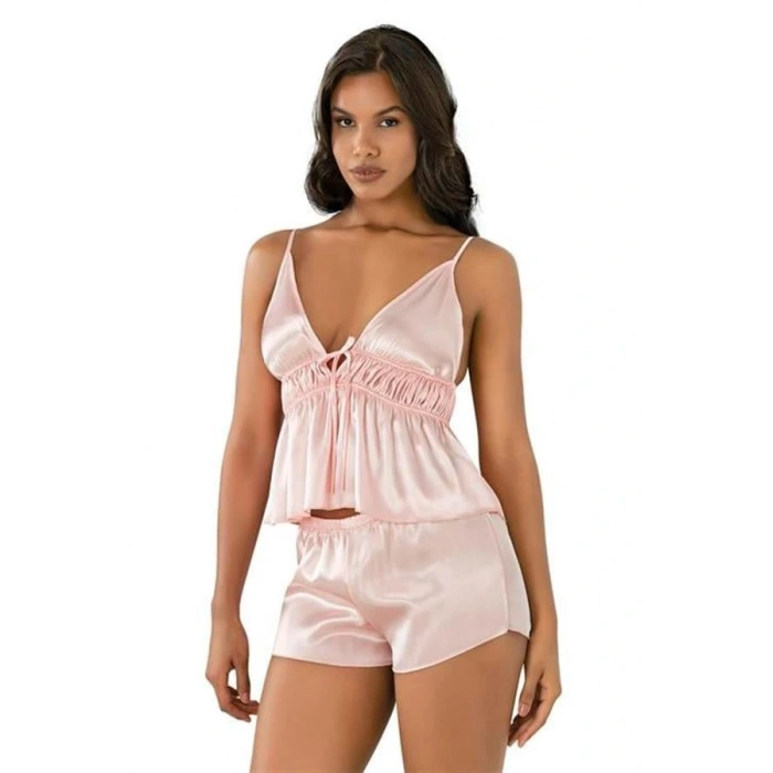 Arias Closet Somon Saten Şort Takımı 9208
