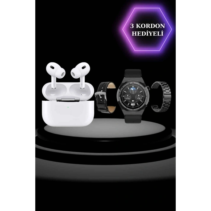 Aynalı Bluetooth Kulaklık Yeni Nesil Akıllı Saat Titreşimli Nabız Ölçer Spor Modları