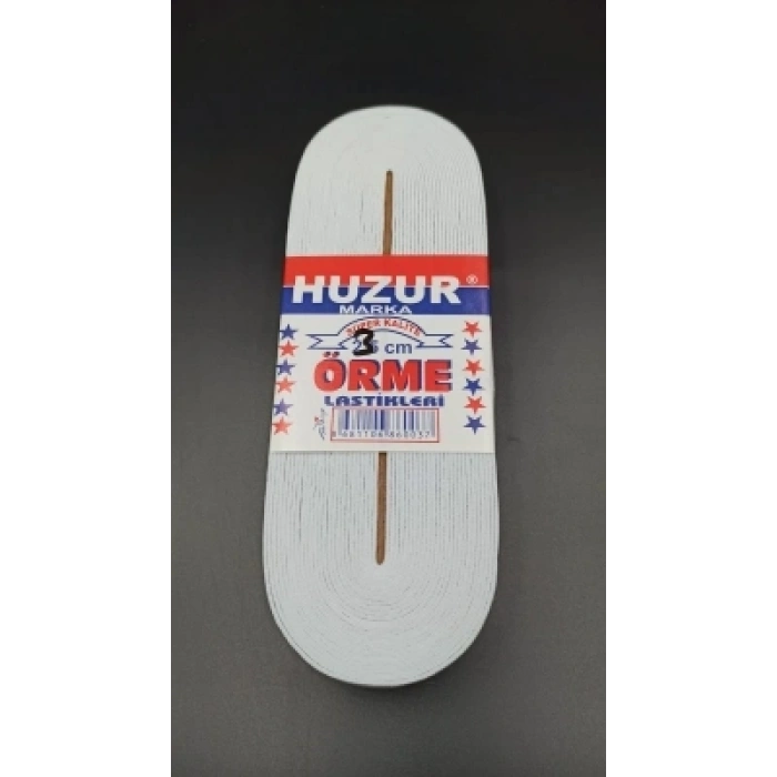 BEYAZ - 3CM PAÇA LASTİK YASSI GENİŞ 10MT. (5047)