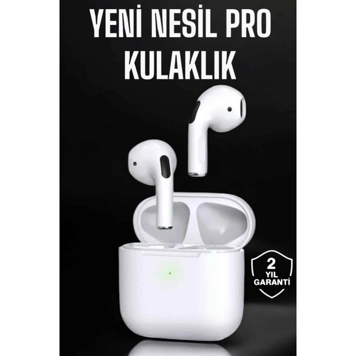 Beyaz Yeni Nesil Pro Bluetooth Kulaklık Yüksek Ses Kaliteli ANC Özelliği