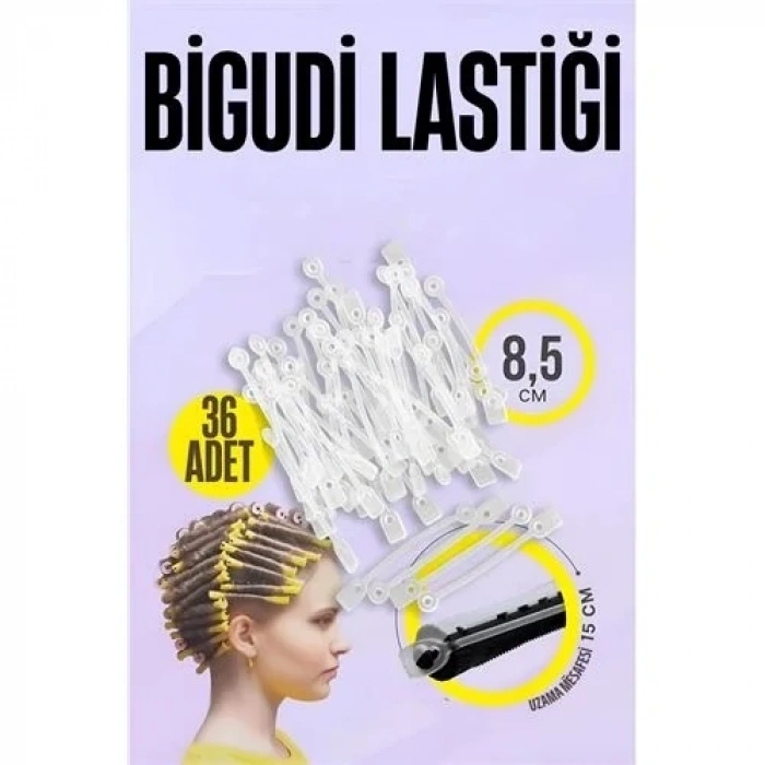 Bigudi Lastiği Perma Lastikleri 36 Adet