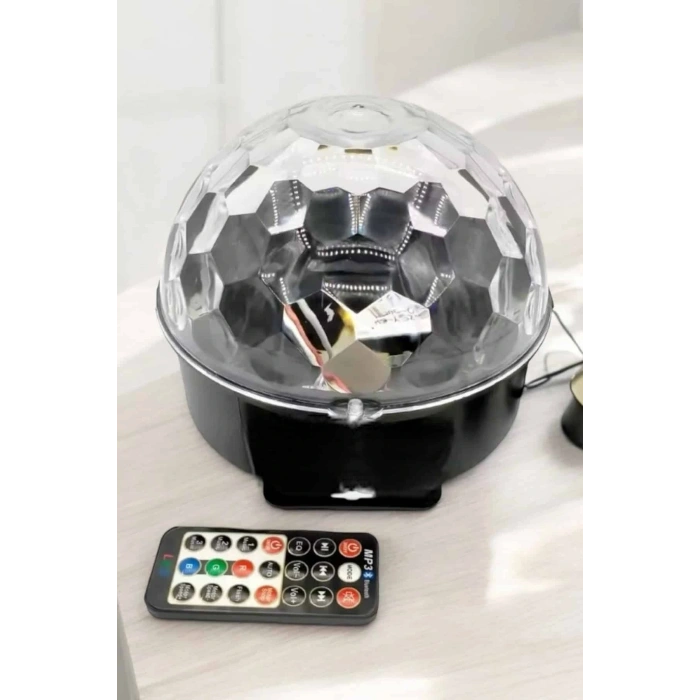 Bluetooth ve Uzaktan Kumandalı Çok Renkli Masaüstü Disko Topu