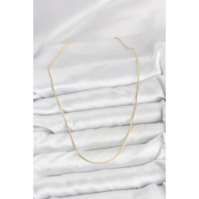 CM 14K Gold Renk Yılan Zincir Model Kadın Kolye