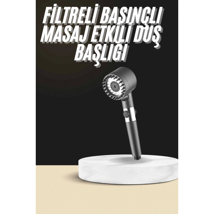 Duş Başlığı Profesyonel Masaj Başlıklı 3 Modlu Yeni Nesil Masaj Uçlu Su Tasarruflu