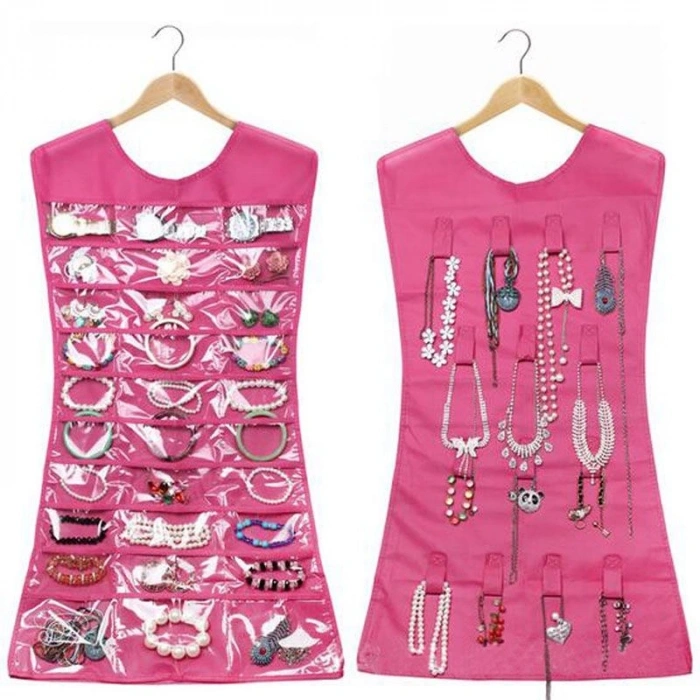 Elbise Şeklinde Takı Organizeri - Pembe