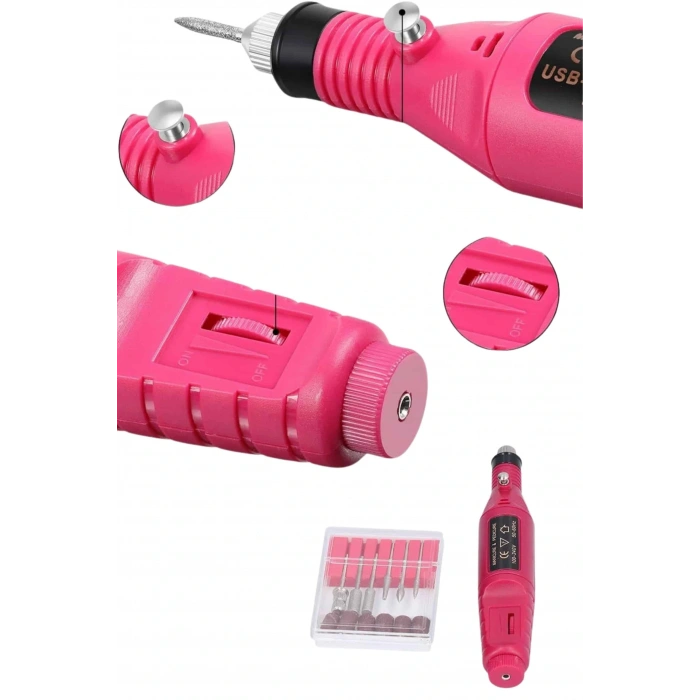 Elektrikli Profesyonel Manikür Pedikür Seti Değiştirilebilir Başlık Seçeneği