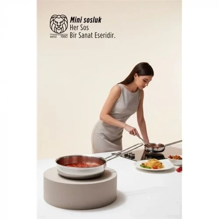 Elena Serisi Professional Paslanmaz Çelik 13 Cm Mini Sos Ve Porsiyon Tavası 722875