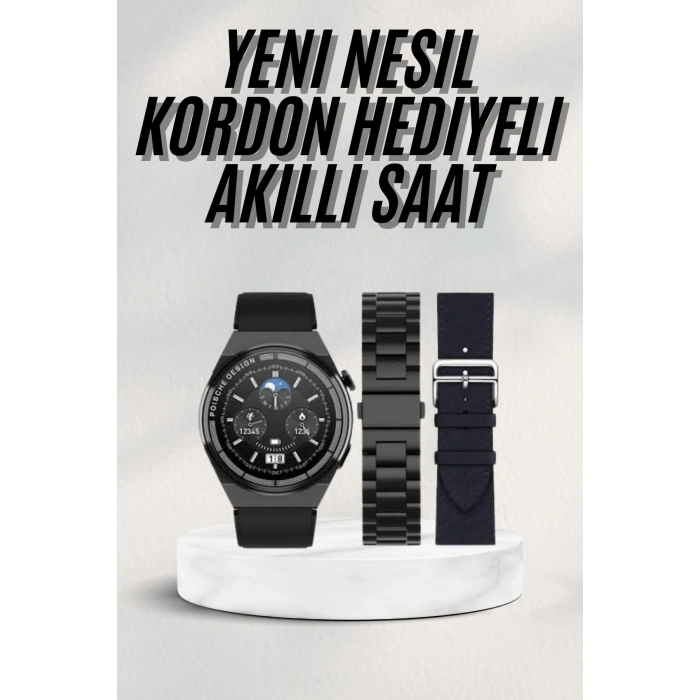 En Çok Tercih Edilen Akıllı Saat Amoled Ekran Nabız Sensörü GPS Uyumlu Adımsayar