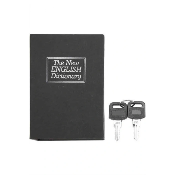 Gizli Kasa Kilitli Sözlük Görünümlü 18cm Gizli Kasa Büyük Boy Anahtarlı