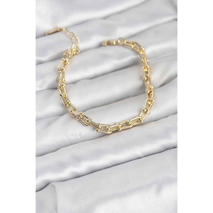 Gold Renk Tifani Model Pirinç Kadın Bileklik