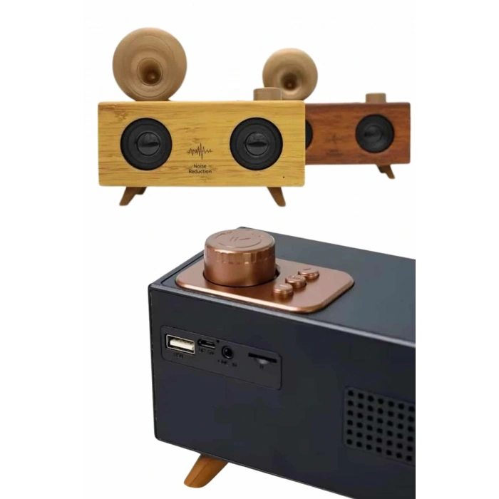 Gramafon Radyo Bluetooth Hoparlör Nostaljik Radyo FM Radyo