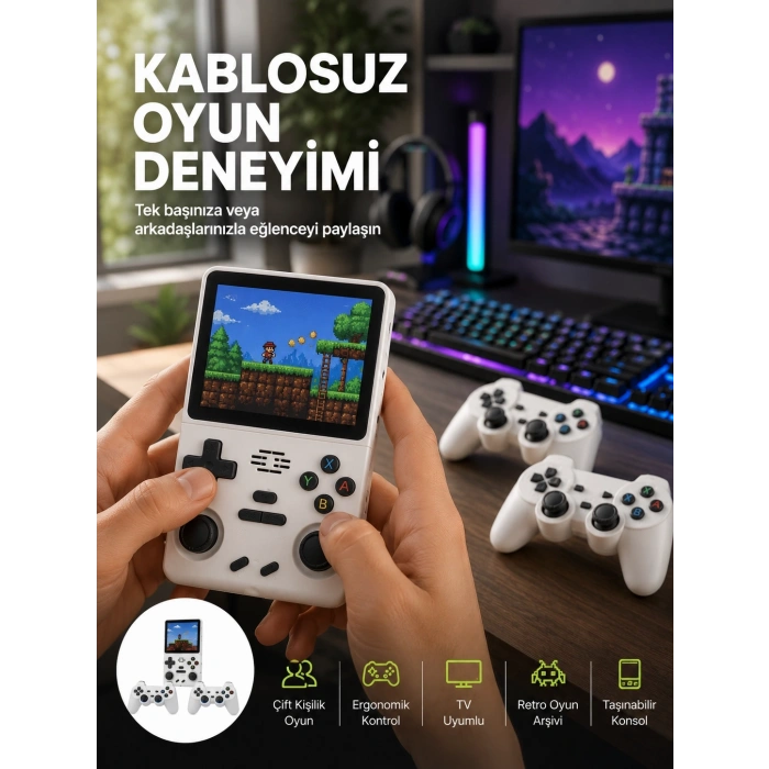 HDMI Destekli Kablosuz Oyun Konsolu 10.000 Oyun Yeni Nesil