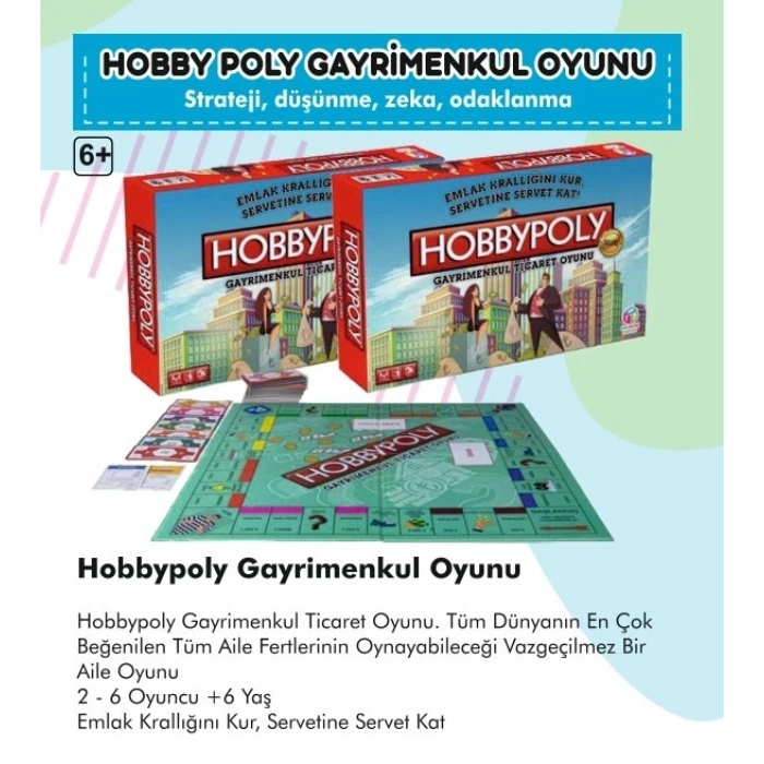 Hobby Poly Gayrimenkul Emlak Ticareti Oyunu