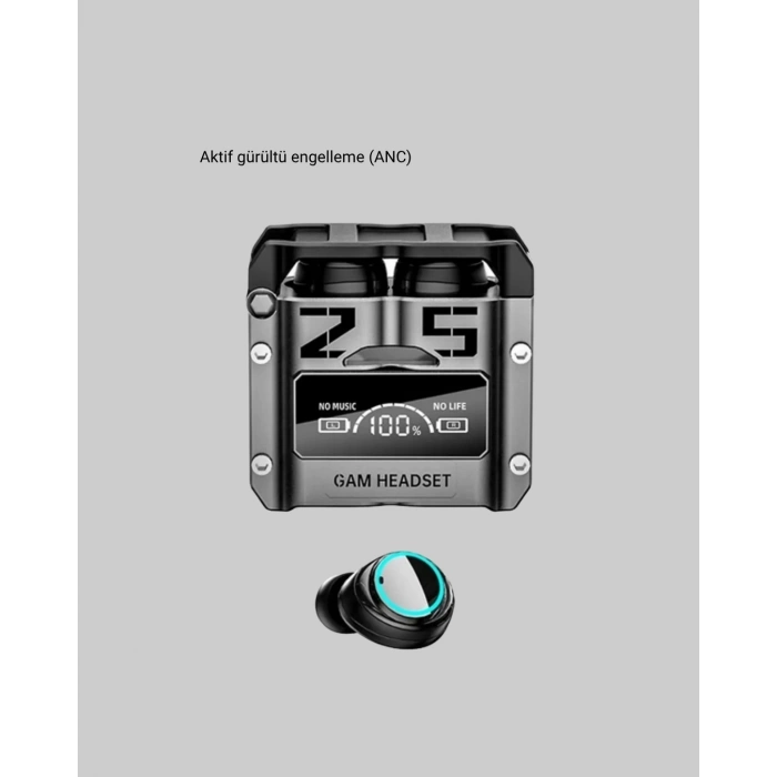 Kablosuz Bluetooth 5.3 Kulaklık – Aktif Gürültü Engelleme ve Gecikmesiz Oyun Modu