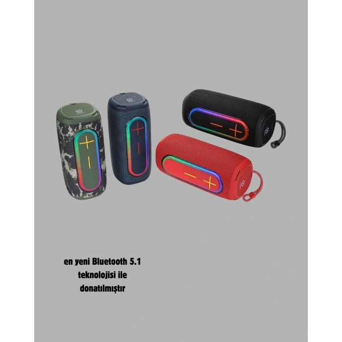 Kablosuz Hoparlör – Bluetooth 5.1, Güçlü Bas ve 10 Metre Menzil