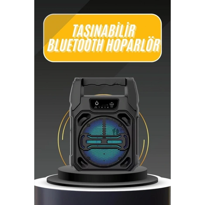 Karaoke Mikrofonlu Fm Radyolu Bluetooth Hoparlör Yüksek Ses Kaliteli