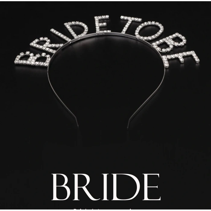 Kristal Taşlı Gümüş Renk Bride To Be Gelin Tacı (5047)
