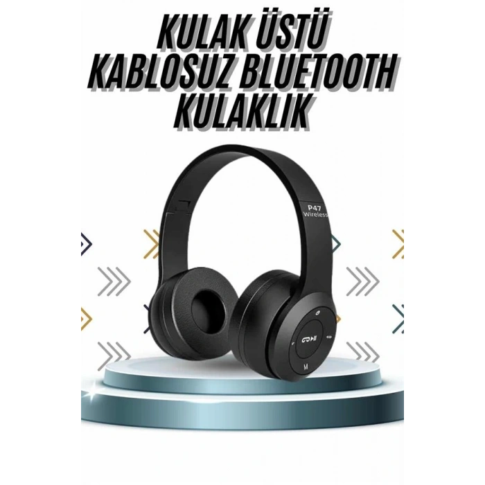 Kulak Üstü Bluetooth Kulaklık Yüksek Ses Kaliteli Ayarlanabilir