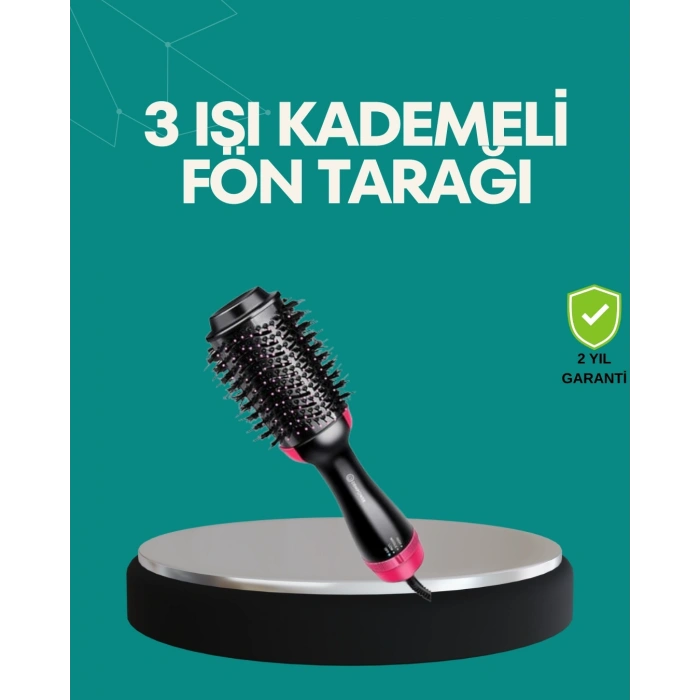 Kurutmalı Saç Şekillendirici Fönlü Fırça 1200 Watt Güç