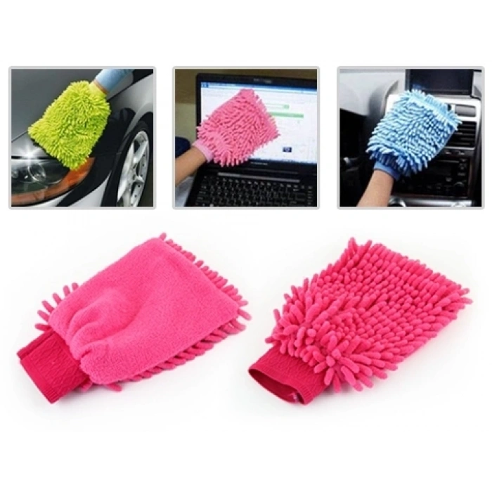 Mikrofiber Temizlik Eldiveni - Araç Yıkama Eldiveni Oto Yıkama Temizleme Cila Eldiveni