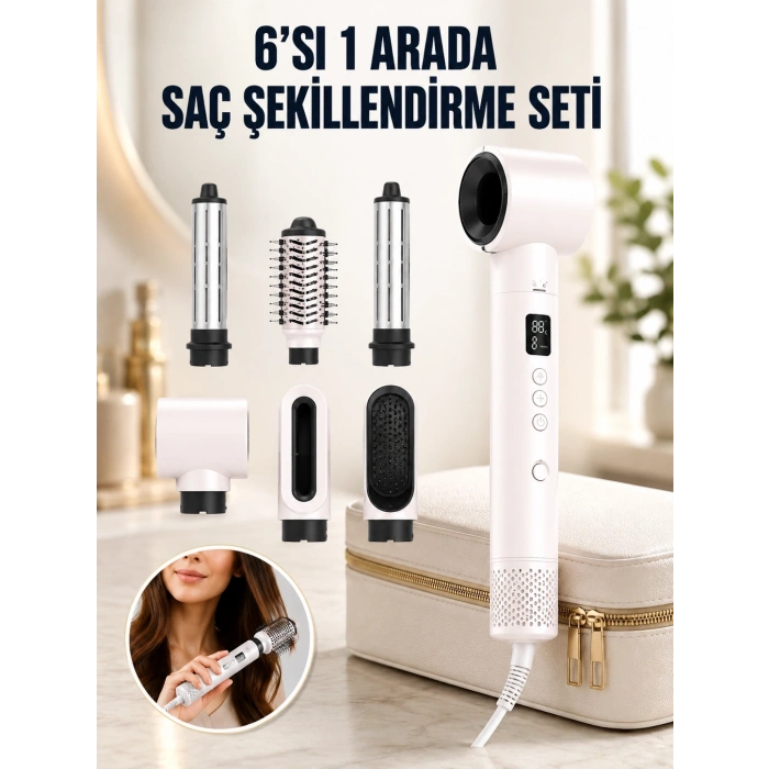 Negatif İyon Teknolojili 6-in-1 Profesyonel Saç Şekillendirici