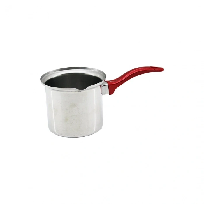 NO-4  ÇELİK CEZVE  KIRMIZI KULP (5047)