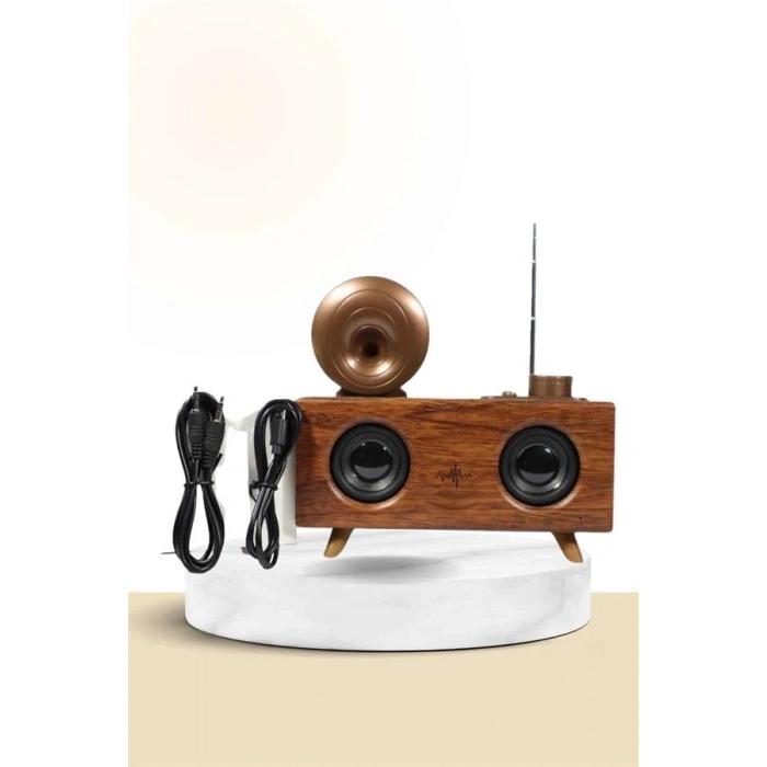 Nostaljik Radyo Bluetooth Bağlantılı Şarjlı Yüksek Ses Kaliteli