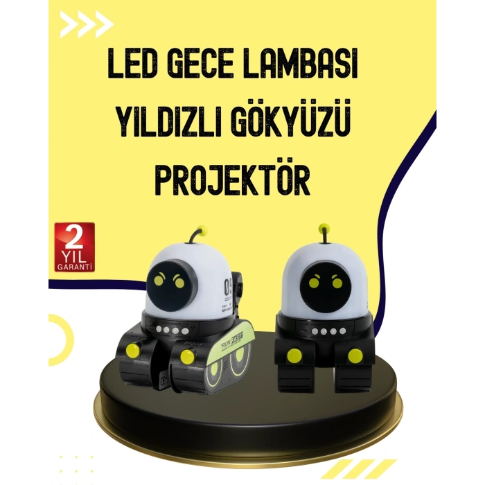 Otomatik Döner Slaytlı Üç Parlaklık Ayarlı Projektör Lamba