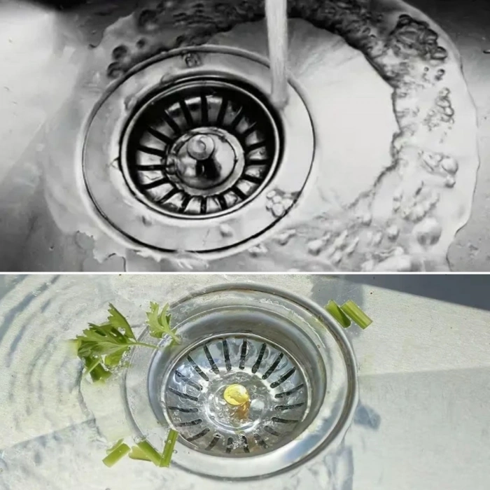 Paslanmaz Çelik Mutfak Evye Lavabo Süzgeci Lavabo Gideri Atık Gıda Tıpası (5047)