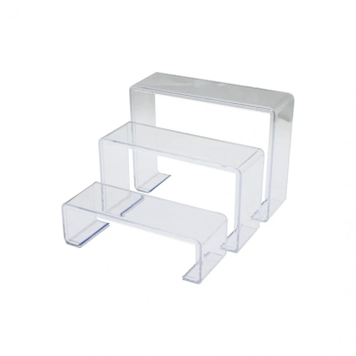 POŞETLİ 3 BOY MERDİVEN TEŞHİR AYAK YÜKSEKLİK: 6-11.5-16.5CM DERiNLİK: 6.5CM EN: 19.5-20.5-21.5CM (5047)