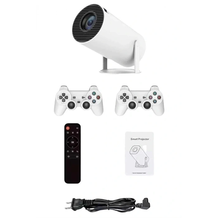 Projeksiyon Cihazı Video Oyun Konsolu Projektör Taşınabilir Ayaklı Çift Kollu 4K Çözünürlüklü
