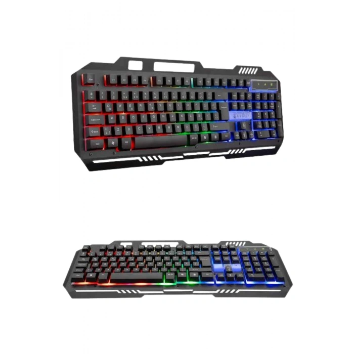 RGB Işıklı  Oyuncu Klavye Q Klavye Mouse Hediyeli