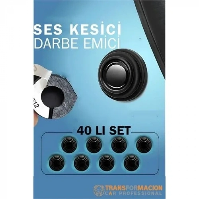 Ses Emici Kauçuk Conta Kapı Bagaj Kaput Titreşim Kesici 40 Lı Set 721825