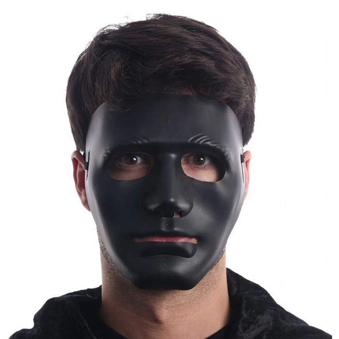 Siyah Renk Hip Hop Anonim Jabbawockeez Dans Maskesi 18x19 cm (5047)