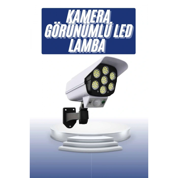 Solar Bahçe Lambası Uzaktan Kumandalı Kamera Görünümlü Hareket Sensörlü