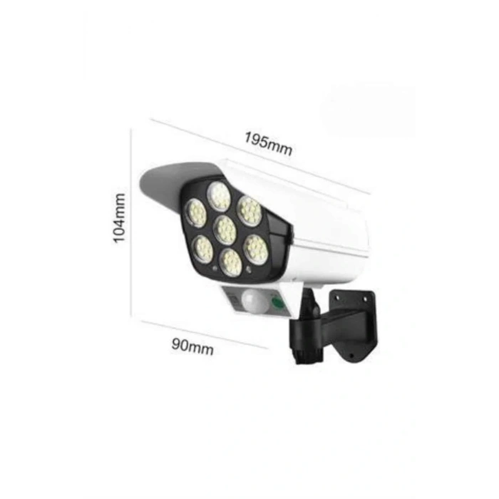 Solar Lamba Kamera Görünümlü Duvar Lambası Dönebilen Bahçe Aydınlatması